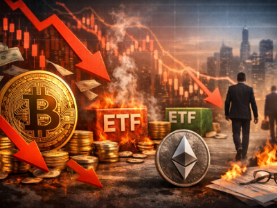 기관 자금 이탈, 비트코인·이더리움 현물 ETF에서 1조원 규모 순유출 발생