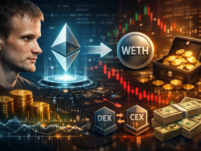 비탈릭 연계 지갑, WETH 전환 ‘승인’ 이후 분할 매도 흐름…온체인 경계감 확산