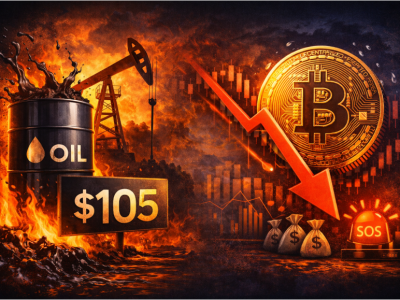 WTI 105달러 돌파에 비트코인 '비상'… 과거 20% 폭락 악몽 재현되나