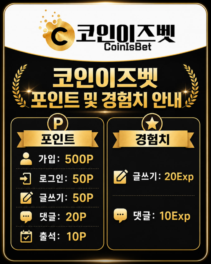 포인트 및 경험치 안내