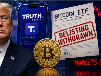 트럼프 브랜드 내세운 '트루스 소셜 비트코인 ETF' 결국 상장 철회… 정치적 압박·수수료 전쟁에 백기