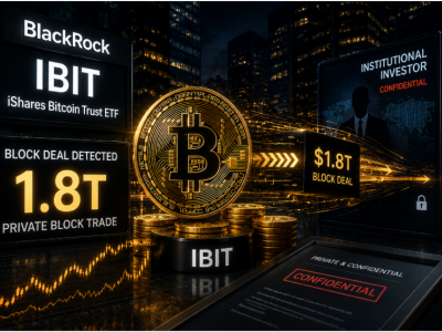 블랙록 비트코인 ETF 'IBIT' 1.8조 원 규모 비공개 블록딜 포착… 가상자산 시장 수급 비상
