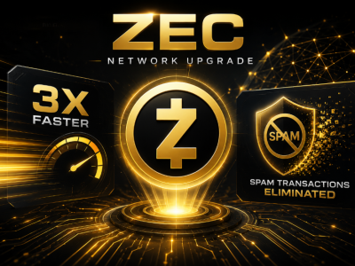 지캐시(ZEC) 대대적 네트워크 개편… 처리 속도 3배 향상·스팸 거래 원천 차단