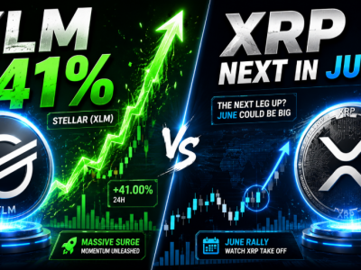 스텔라(XLM) 41% 폭발적 급등… 리플(XRP) 6월 추격 랠리 신호탄 될까